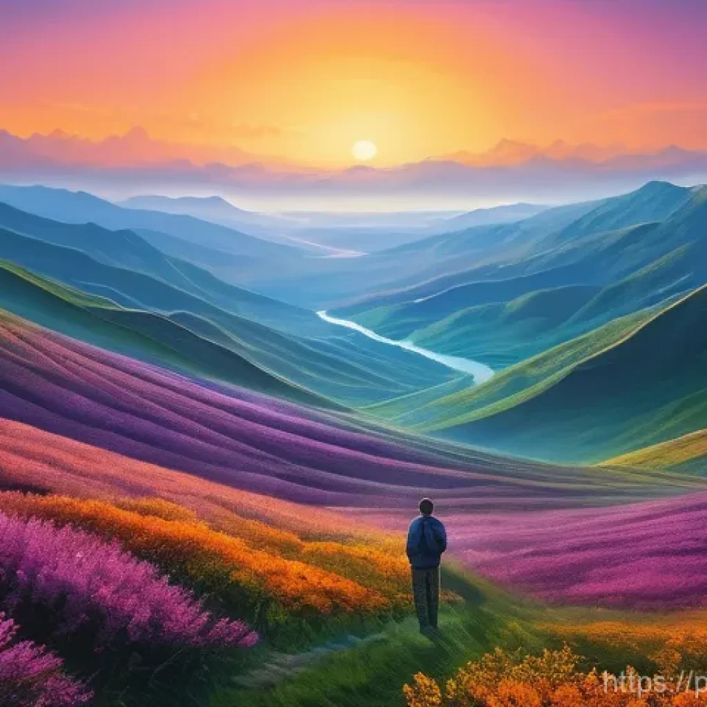 감정 해독을 위한 자기개발서 추천 - **Emotional Landscape Discovery:** A young person, early twenties, with a contemplative expression, ...