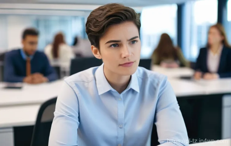 감정 해독을 위한 실용적인 가이드라인 - **Prompt:** A young adult, gender-neutral, with short, neat hair, sitting at a modern desk in a well...